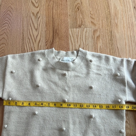 Hyacinth House small oatmeal pom pom melinda sweater - Picture 10 of 10